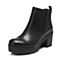 BASTO/百思图冬季专柜同款黑色羊皮女皮靴TNT51DD6