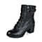 BASTO/百思图冬季专柜同款黑色牛皮女靴(绒里)15X39DZ5