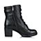 BASTO/百思图冬季专柜同款黑色牛皮女靴(绒里)15X39DZ5