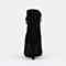 BASTO/百思图冬季专柜同款黑色羊皮优雅尖头细高跟女短靴16D47DD6