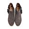 BASTO/百思图秋季专柜同款灰色牛剖层皮女短靴16C85CD6