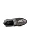 BASTO/百思图秋季专柜同款灰色牛皮/织物平稳坡跟休闲女单鞋16C46CM6