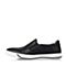 BASTO/百思图春季专柜同款黑色牛皮套脚平跟男休闲鞋AUR45AM6