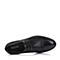 BASTO/百思图夏季专柜同款黑色牛皮英伦男单鞋AYF01BM6