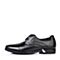 BASTO/百思图秋季专柜同款黑色牛皮舒适方跟商务男单鞋16N08CM6