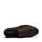 BASTO/百思图春季专柜同款啡色编织牛皮套脚舒适平跟男休闲鞋ARV16AM6