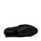 BASTO/百思图春季专柜同款黑色编织牛皮套脚舒适平跟男休闲鞋ARV16AM6