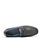 BASTO/百思图夏季专柜同款灰色软面牛皮精致压花舒适套脚方头男休闲鞋ABV33BM6