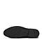BASTO/百思图夏季专柜同款黑色软面牛皮简约舒适透气套脚男皮鞋AKJ12BM6