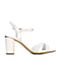 BASTO/百思图夏季专柜同款白色羊皮优雅粗高跟女凉鞋16B39BL6