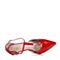 BASTO/百思图春季专柜同款红色牛皮时尚简约优雅细高跟尖头女凉鞋TM502AK6