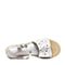 BASTO/百思图夏季专柜同款银色羊皮时尚舒适厚底女凉鞋TUC05BL6