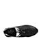 BASTO/百思图春季专柜同款黑色PU/牛皮潮流拼接系带舒适内增高女休闲鞋16A69AM6