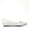 BASTO/百思图春季专柜同款白色羊皮简约纯色舒适浅口休闲坡跟女单鞋16A65AQ6