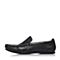 BASTO/百思图春季专柜同款黑色花纹牛皮革商务休闲男皮鞋ACP01AM6