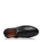 BASTO/百思图夏季专柜同款黑色摔纹牛皮革简约系带男休闲鞋AVI11BM6