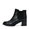 BASTO/百思图冬季专柜同款黑色牛皮休闲女皮靴短靴（绒里）TYI44DD6