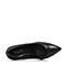 BASTO/百思图春季专柜同款黑色小牛皮通勤女皮鞋TI521AQ7