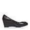 BASTO/百思图春季专柜同款黑色羊皮简约时尚女单鞋TI224AQ7
