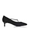BASTO/百思图春季专柜同款黑色羊皮细跟女单鞋TI423AQ7