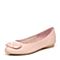 BASTO/百思图春季专柜同款粉色牛皮时尚休闲女单鞋TCY42AQ7