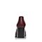 BASTO/百思图春季专柜同款酒红色小牛皮时尚尖头纯色粗高跟系带女单鞋TW820AM7