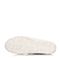BASTO/百思图春季专柜同款白色软面牛皮条纹系带女休闲鞋YCX02AM7
