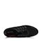 BASTO/百思图春季专柜同款深黑色布平跟系带运动风男休闲鞋BID02AM7