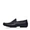 BASTO/百思图春季专柜同款蓝色牛皮套脚平跟舒适男休闲鞋BGF02AQ7