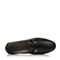 BASTO/百思图春季专柜同款黑色牛皮压花软面平跟男休闲鞋BGF03AQ7