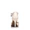 BASTO/百思图春季专柜同款米白色羊皮/布优雅尖头女凉鞋TP901AK7