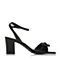 BASTO/百思图夏季专柜同款黑色漆牛皮蝴蝶结粗跟女凉鞋TTF01BL7