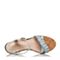 BASTO/百思图夏季专柜同款兰色羊皮甜美花边坡跟女凉鞋TUI14BL7