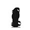BASTO/百思图夏季专柜同款黑色羊绒皮通勤高跟一字女凉鞋TFI03BL7