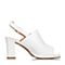 BASTO/百思图夏季专柜同款白色羊皮通勤粗高跟女凉鞋TGI04BL7