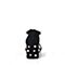 BASTO/百思图新款夏季黑色羊绒皮珍珠一字扣带粗跟女凉鞋H7052BL7