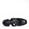 BASTO/百思图新款夏季专柜同款黑色绵羊皮方头女皮凉鞋RBG03BK7