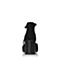 BASTO/百思图夏季专柜同款黑色羊绒皮尖头简约粗跟女凉鞋RBC02BK7