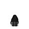 BASTO/百思图秋季专柜同款黑色羊绒皮简约通勤浅口粗跟女单鞋17C21CQ7