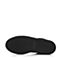 BASTO/百思图秋季专柜同款黑色绒面羊皮系带圆头松糕跟女休闲鞋YHP01CM7