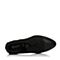 BASTO/百思图秋季专柜同款黑色牛皮时尚尖头系带粗高跟女单鞋TXD29CM7