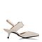 BASTO/百思图夏季专柜同款白色牛皮优雅尖头细跟女皮凉鞋17B46BH7