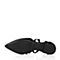 BASTO/百思图秋季黑色羊皮简约通勤系带尖头中空女凉鞋TS808CK7