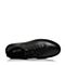 BASTO/百思图秋季专柜同款黑色软面牛皮圆头平跟男休闲鞋BIK20CD7