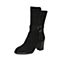 BASTO/百思图冬季专柜同款黑色羊绒皮流苏休闲粗跟女中靴RAR60DZ7