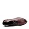 BASTO/百思图冬季专柜同款红色牛皮尖头系带女皮靴马丁靴RBD42DD7