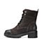 BASTO/百思图冬季专柜同款深啡色二层牛皮系带方跟女皮靴马丁靴RCI43DD7