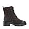 BASTO/百思图冬季专柜同款深啡色二层牛皮系带方跟女皮靴马丁靴RCI43DD7