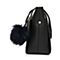 BASTO/百思图秋季专柜同款黑色人造革/化纤布毛球简约休闲女单肩包X1018CX7