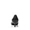 BASTO/百思图秋季专柜同款黑色牛皮简约通勤细高跟尖头女单鞋17C97CQ7